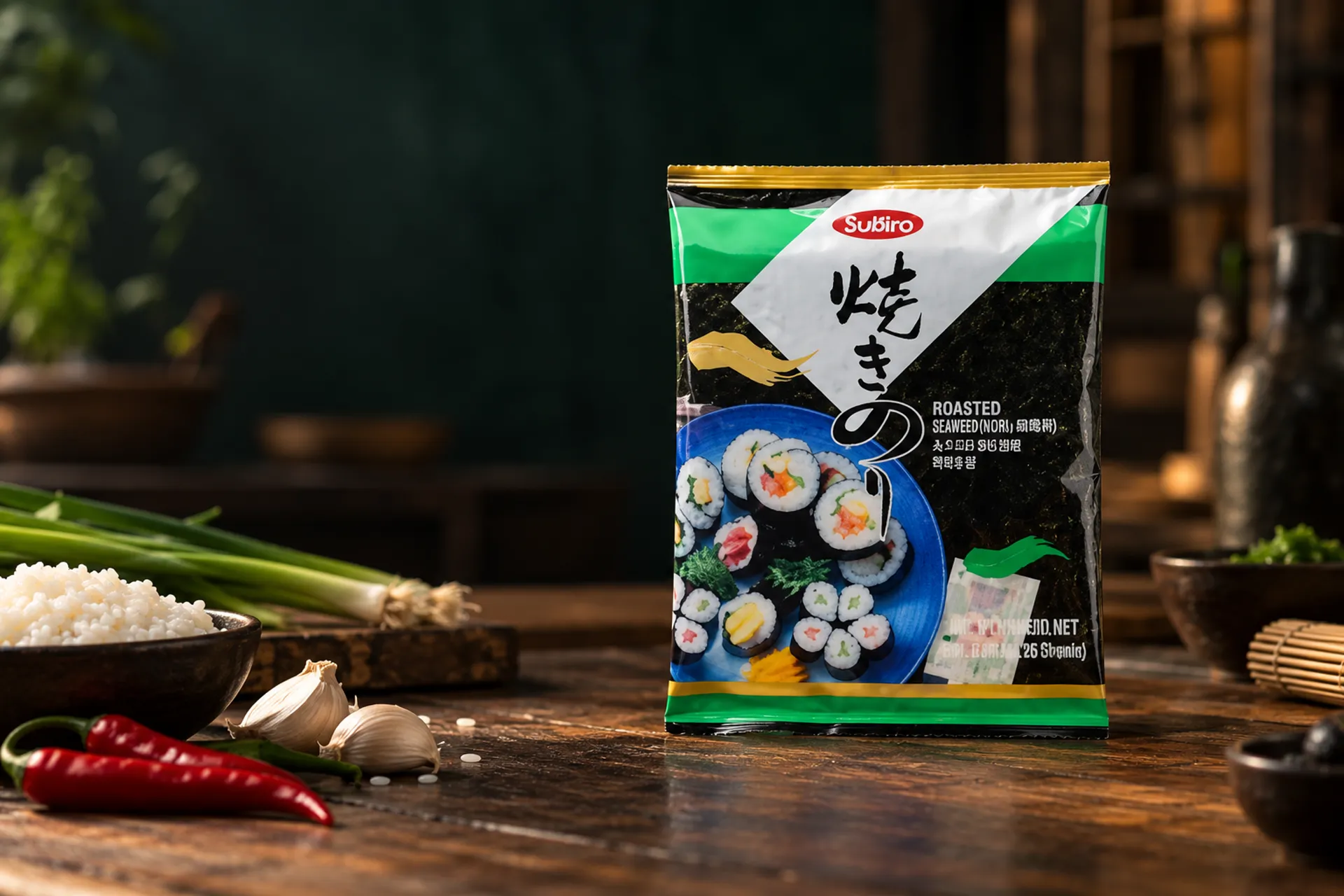 Alga Nori para sushi, 10 folhas
